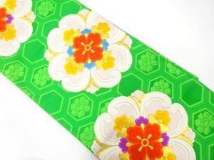 アンティーク　花模様織り出し袋帯（材料）